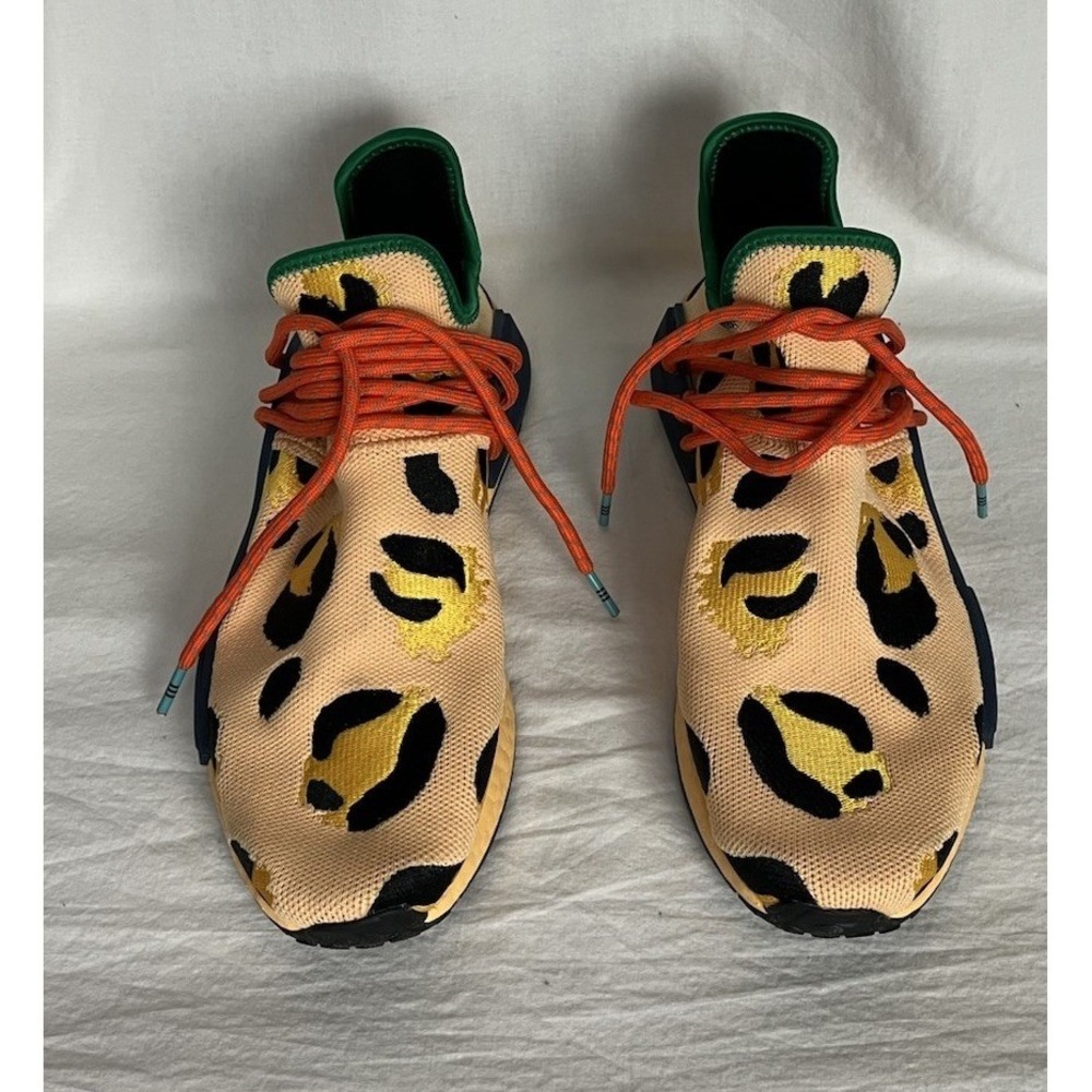 Adidas Pharrell Williams HU NMD Leopard Primeknit Sneaker Men's Size 10.5 - Picture 4 of 12